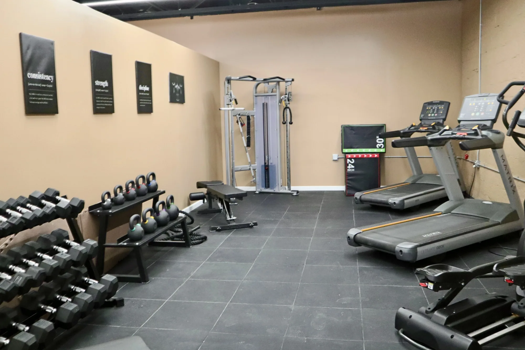 Fitness area at House of Contour