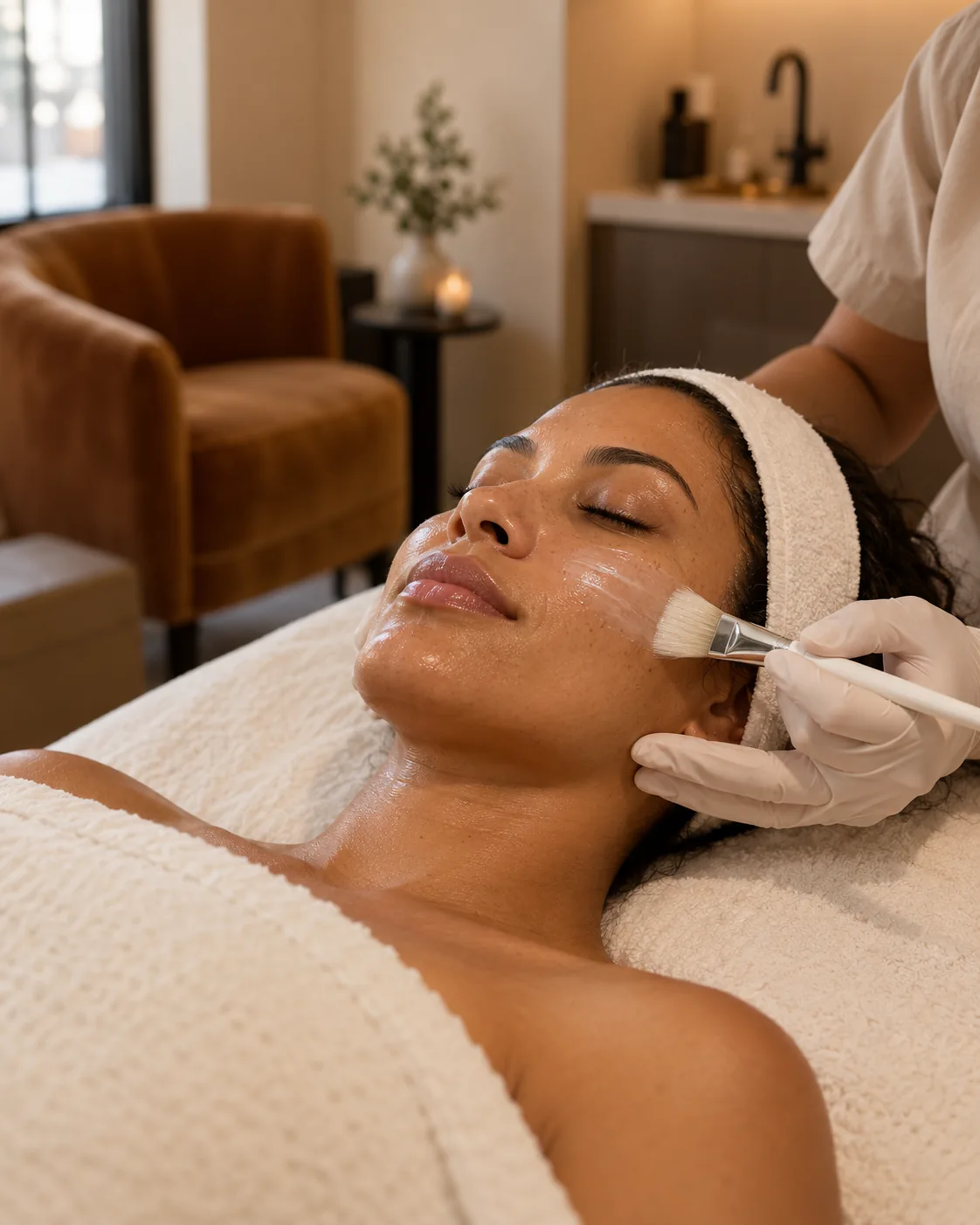 Illustrative facial skincare treatment